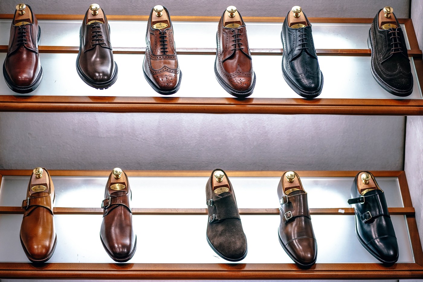 Shoe display photograph from the original Firm catalogue